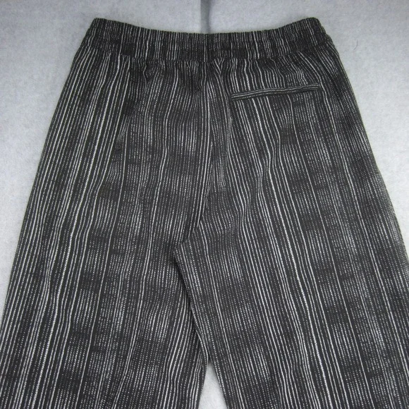 Athleta Pants Womens 6 Tall Black Stripe Amara Ankle High Rise Casual Zip Pocket - Picture 4 of 16